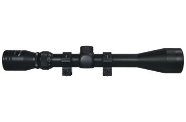 Image of Nikko Stirling Mountmaster Rifle Scope 4-12x40mm 4-Plex Reticle Matte Black Finish With One Inch Rings