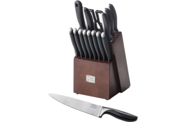 Image of Chicago Cutlery Avondale 16pc Kitchen Set Knife, Satin finish stainless handle with black polymer i, 1122384