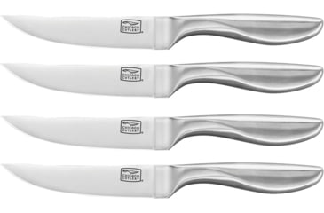Image of Chicago Cutlery Clybourn Steak Knives, 4.5 satin finish high carbon stainless blade, Brushed stainless handle, 1132341