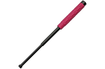 Image of China Made Collapsible Baton Pink/Blk 16, Pink rubberized handle, 220051-16