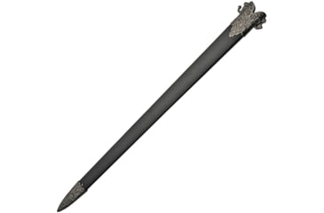 Image of China Made Earl Of Huntington Sword, 33in Overall, 22.5in Mirror Unsharpened SS Blade, Metal Alloy Handle, Metal Alloy Guard, Black Wood Scabbard, 211433