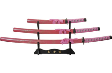 Image of China Made Pink Dragon Katana Set 3pc