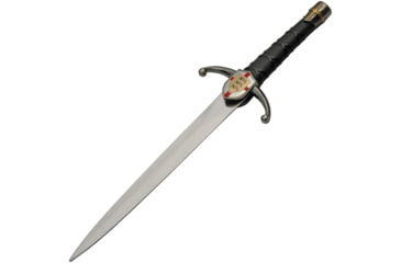 Image of China Made Royal Arms Dagger Knife, 9.5 mirror finish 420 stainless dagger blade, Black zinc handle, 211513-RA