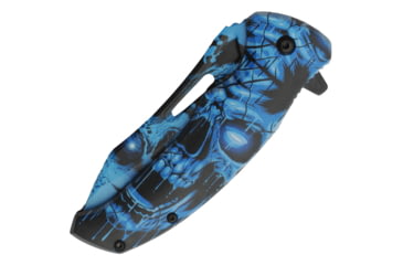 Image of China Made Skull Linerlock A/O Blue
