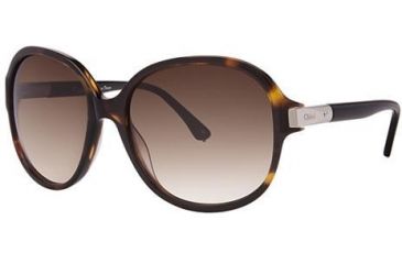 Image of Chloe CL2237 Sunglasses - Frame Black Tortoise, Lens Color Gradient Brown CL223701