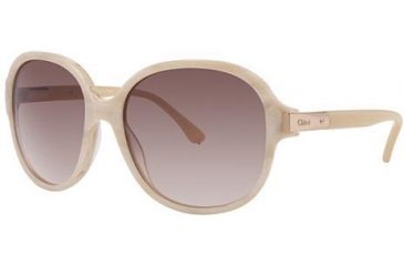 Image of Chloe CL2237 Sunglasses - Frame Ivory Horn, Lens Color Gradient Brown CL223703