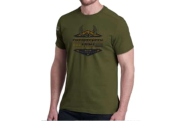Image of Christensen Arms Antler Wordmark SS Tee - Mens, Army Green, M, 730-CA057-40-00-202-03