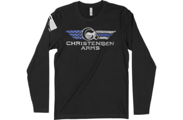Image of Christensen Arms Blue Line Long Sleeve Shirt - Men's, Medium, Black, 720-00070-01
