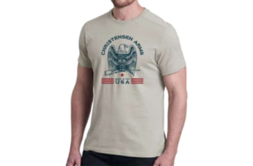 Image of Christensen Arms Classic Eagle SS Tee - Men's, Khaki, XL, 730-CA062-40-00-602-05