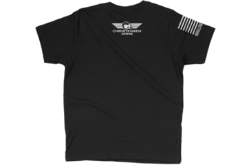 Image of Christensen Arms Flag Blue Line T-Shirt - Men's, 2XL, Black, 720-00043-04