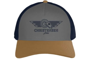 Image of Christensen Arms Ram Skull Wordmark Trucker - Mens, Dark Gray, OSFM, 730-CAH18-00-02-106-00