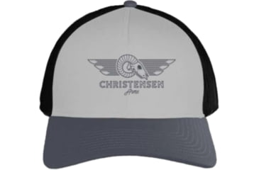 Image of Christensen Arms Ram Skull Wordmark Trucker - Mens, Gray, OSFM, 730-CAH18-00-02-100-00
