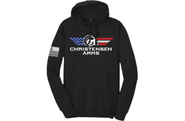 Image of Christensen Arms Red White Blue Flag Patriotic Hoodie - Men's, 4XL, Black, 720-00073-05