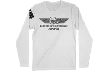 Image of Christensen Arms Topo Map Long Sleeve - Men's, Small, Heather White, 720-00100-00