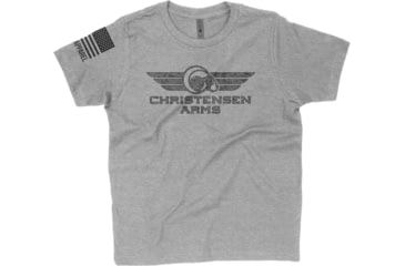 Image of Christensen Arms Topo Map T-Shirt - Men's, Small, Heather Gray, 720-00102-00