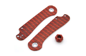 Image of Chroma Scales Elementum Red Handle Scales, Textured Nylon PA12, 1004-0013-018-BA