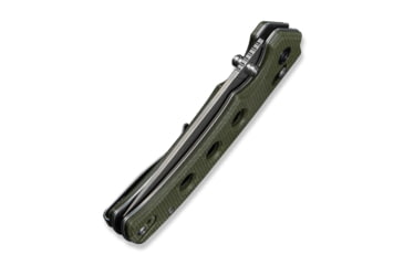 Image of CIVIVI Noctis Thumb Stud &amp; Crossbar Lock Knife Olive Canvas Micarta Handle 2.98inch Stonewashed Nitro-v Blade