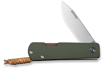 Image of CIVIVI Slippy Sendy Folding Knife, 2.81in, Nitro V Steel, Clip Point Blade, Green/Red G10 Handle, C24075B-1