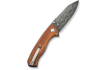 Image of CIVIVI Placoid Flipper &amp; Thumb Stud Knife Guibourtia Wood Handle 3.67inch Damascus Blade C23079-ds1