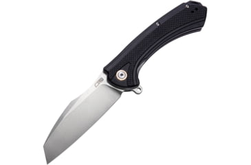 Image of CJRB Barranca Linerlock Black Folding Knife, 3.75 stonewash finish D2 tool steel Wharncliffe b, Black G10 handle, J1909-BKF