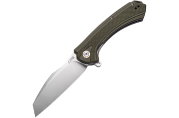 Image of CJRB Barranca Linerlock Green Folding Knife, 3.75 stonewash finish D2 tool steel Wharncliffe b, Green G10 handle, J1909-GNF
