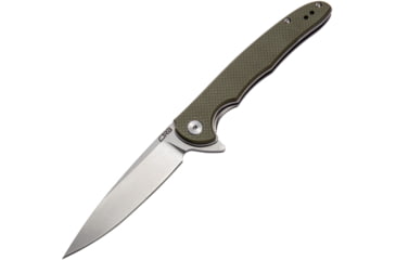 Image of CJRB Briar Linerlock Green Folding Knife, 3.75 stonewash finish D2 tool steel blade, Green textured G10 handle, J1902-GNF