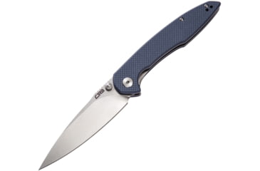 Image of CJRB Centros Linerlock Gray Folding Knife, 3.75 stonewash finish D2 tool steel blade, Gray textured G10 handle, J1905-GYF