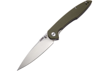 Image of CJRB Centros Linerlock Green Folding Knife, 3.75 stonewash finish D2 tool steel blade, Green textured G10 handle, J1905-GNF
