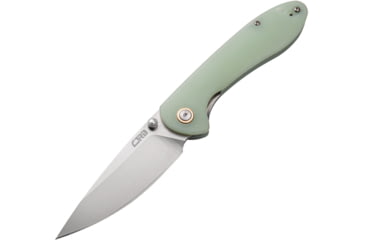 Image of CJRB Feldspar Linerlock Jade Folding Knife, 3.5 stonewash finish D2 tool steel blade, Jade G10 handle, J1912-NTG