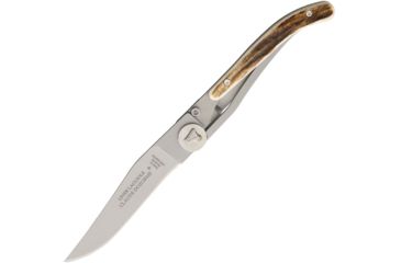 Image of Claude Dozorme Laguiole Linerlock Stag Horn Folding Knife,3.5in,Standard Edge,Stag Handle CLD16014279