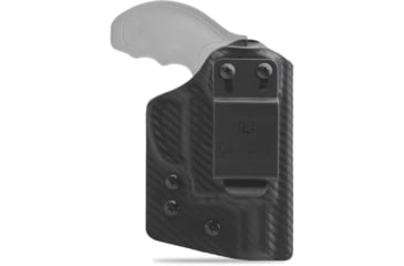 Image of Clip & Carry IWB Kydex Holster for the Smith & Wesson J Frame 442/642/437/637/640/340 2in, Carbon Fiber Black, Right-Handed, SWJ2-CF-BLK-R, EDEMO1