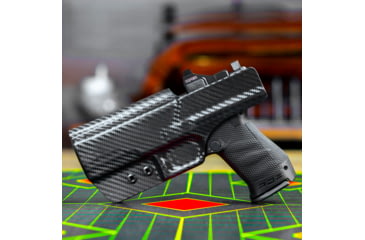 Image of Clip &amp; Carry IWB Kydex Holster for the Walther PDP Compact &amp; Full Size 4in, Carbon Fiber Black, Right-Handed, WPDP-4-CF-BLK-R
