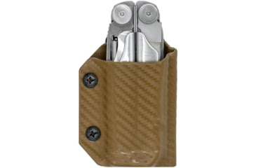 Image of Clip &amp; Carry Kydex Sheath for the Leatherman Wave / Wave+, Carbon Fiber Brown, LWAVE-CF-BRN