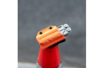 Image of Clip &amp; Carry Kydex Sheath for the Leatherman Wave / Wave+, Carbon Fiber Orange, LWAVE-CF-ORNG
