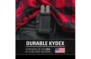 Image of Clip &amp; Carry Kydex Sheath for the Victorinox SPIRIT, Carbon Fiber Black, VSPIRIT-CF-BLK