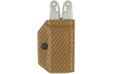 Image of Clip &amp; Carry Kydex Sheath for the Victorinox SPIRIT, Carbon Fiber Brown, VSPIRIT-CF-BRN