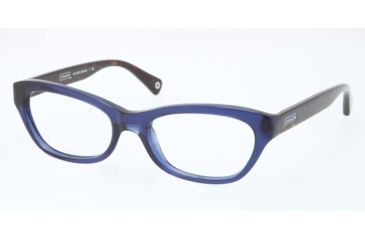 Image of Coach DAHLIA HC6045 Bifocal Prescription Eyeglasses 5163-53 - Navy/Dark Tortoise Frame