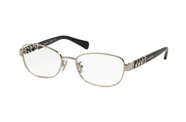 Image of Coach HC5072Q Single Vision Prescription Eyeglasses 9015-53 - Silver / Black Frame