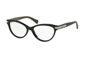 Image of Coach HC6066F Bifocal Prescription Eyeglasses 5261-53 - Black/Black Military Sig C Frame