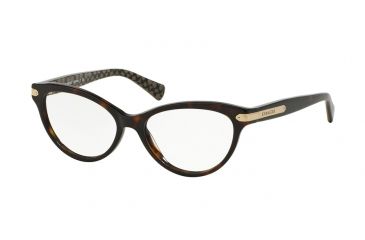 Image of Coach HC6066F Bifocal Prescription Eyeglasses 5291-53 - Dk Tort/Dk Tort Military Sig C Frame