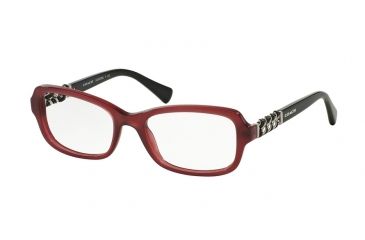 Image of Coach HC6075QF Single Vision Prescription Eyeglasses 5321-52 - Milky Black Cherry/Black Frame