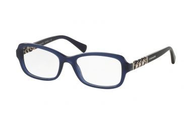 Image of Coach HC6075QF Single Vision Prescription Eyeglasses 5358-52 - Navy Frame