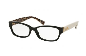 Image of Coach HC6078 Bifocal Prescription Eyeglasses 5336-52 - Black/Ivory Wild Beast Frame