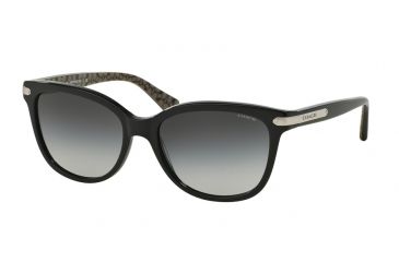 Image of Coach L109 HC8132 Progressive Prescription Sunglasses HC8132-526111-57 - Lens Diameter 57 mm, Frame Color Black/Black Military Sig C