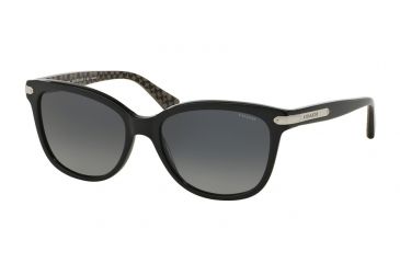 Image of Coach L109 HC8132 Progressive Prescription Sunglasses HC8132-5261T3-57 - Lens Diameter 57 mm, Frame Color Black/Black Military Sig C