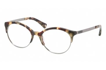 Image of Coach LOURDES HC5034 Single Vision Prescription Eyeglasses 9129-51 - Dark Vintage Tortoise Frame