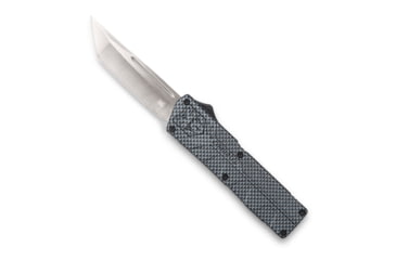 Image of CobraTec Knives Lightweight OTF Knife, 3.25in, D2 Steel, Tanto Non-Serrated, Carbon Fiber Handle, CFCTLWTNS