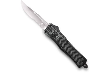 Image of Cobra Tec Knives CTK-1 Small OTF Automatic Folding Knives, 2.75, D2 Steel, Partially Serrated, Dagger Point, Stonewash Handle, SSWCTK1SDAG2SS