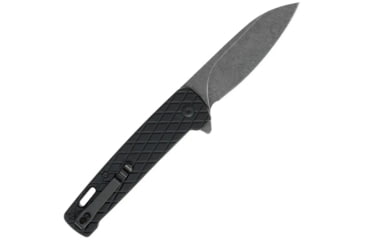 Image of CobraTec Knives Gator Assisted Opening Folding Knife, 3.37 in, D2 Steel, Drop Point, G-10, Black Handle, CTBLKGATOR, 1410115