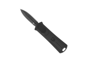Image of CobraTec Knives California 952 OTF Automatic Folding Knife, 1.75in, Stonewashed D2 Steel, Non-Serrated Dagger Blade, Black, 952BLKDAGNS